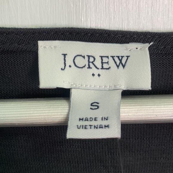 J. Crew Women’s Black Square-neck top with plaid sleeves New with Tag Sz S - Picture 5 of 10